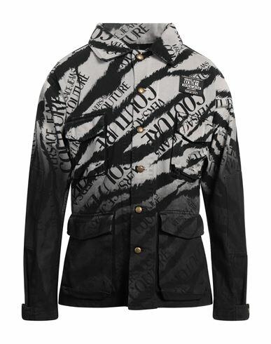 Versace Jeans Couture Man Denim outerwear Black Cotton Cover