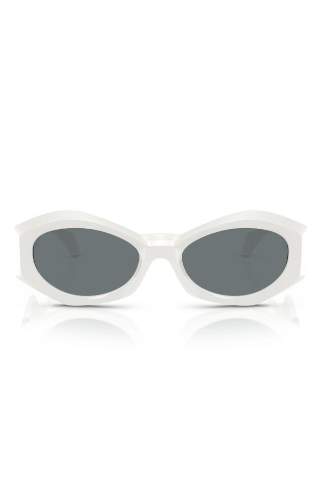 Versace 54mm Irregular Sunglasses in White Cover