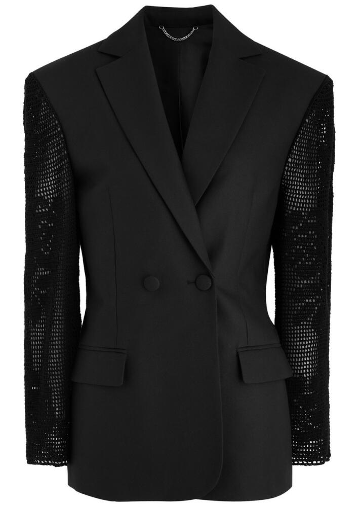 Magda Butrym Crochet and Silk Blazer - Black Cover