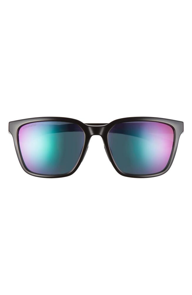 Smith Shoutout 57mm ChromaPop Polarized Square Sunglasses in Black/Chromapop Violet Cover