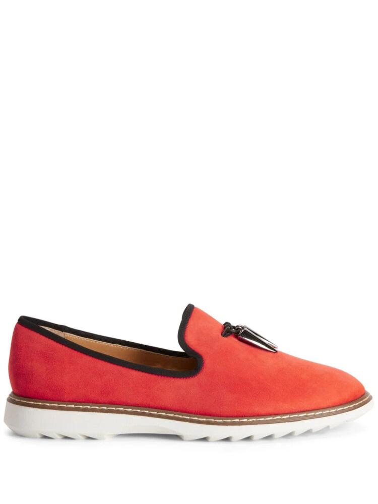 Giuseppe Zanotti Kevin slip-on suede loafers - Red Cover