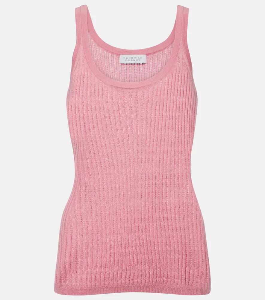 Gabriela Hearst Nevin pointelle cashmere and silk tank top Cover