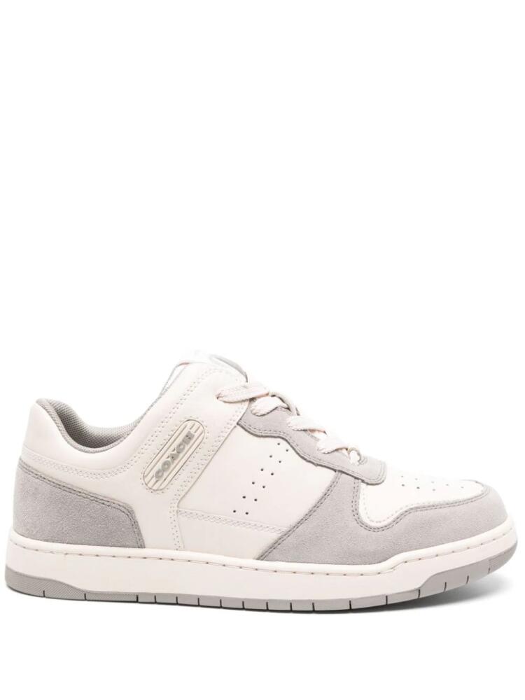 Coach panelled suede leather sneakers - Neutrals Cover