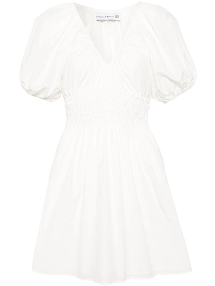 CHÉ draped cotton-silk blend dress - White Cover