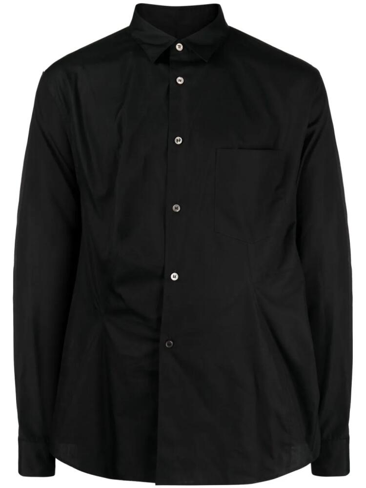 Comme des Garçons Homme Plus spread-collar cotton shirt - Black Cover