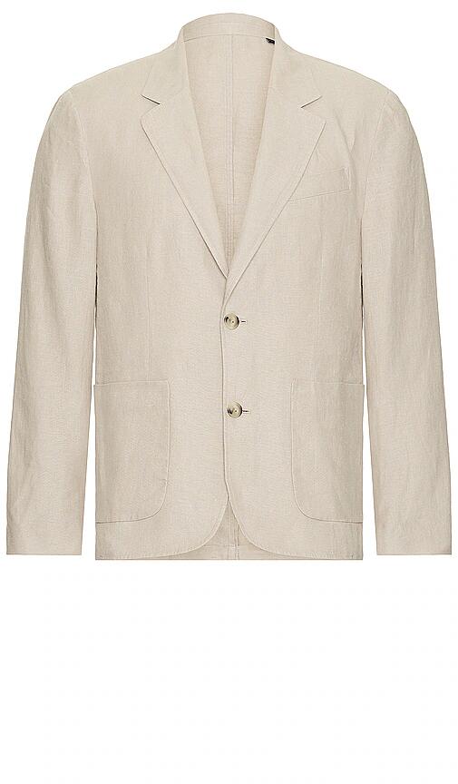 Vince Relaxed Hemp Blazer in Nude Cover