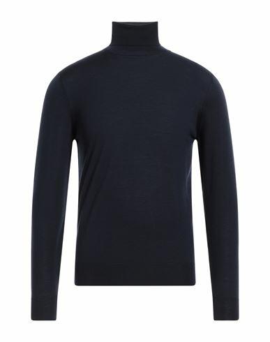 Filippo De Laurentiis Man Turtleneck Midnight blue Merino Wool Cover