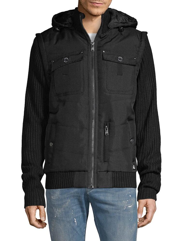 American Stitch Men's Textured Full-Zip Jacket - Black Cover