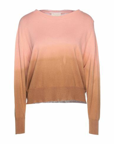 Momoní Woman Sweater Salmon pink Cotton, Cashmere, Silk Cover