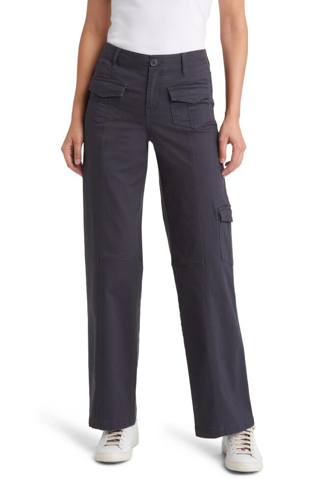 1822 Denim Wide Leg Cargo Pants in Magnet Cover