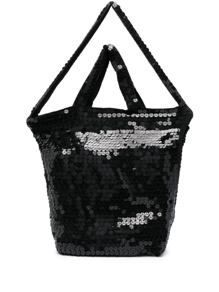 P.A.R.O.S.H. Giorgi sequin-embellished tote bag - Black Cover