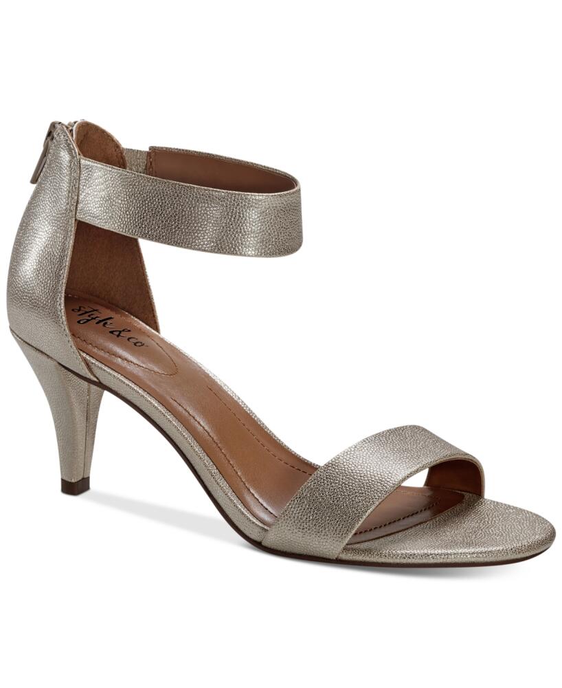 Style & Co Paycee Two-Piece Dress Sandals, Created for Macy's - Platino Cover