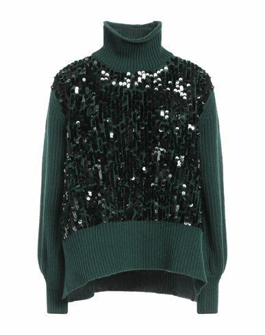 Ermanno Firenze Woman Turtleneck Green Wool, Nylon, Polyester Cover