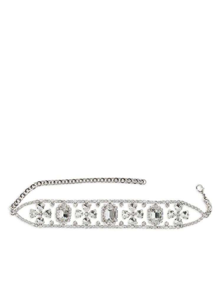 Alessandra Rich crystal-cross choker - Silver Cover