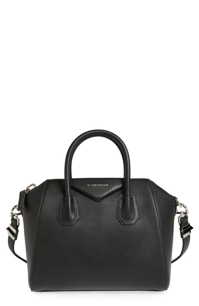 Givenchy Small Antigona Leather Satchel in Black Cover