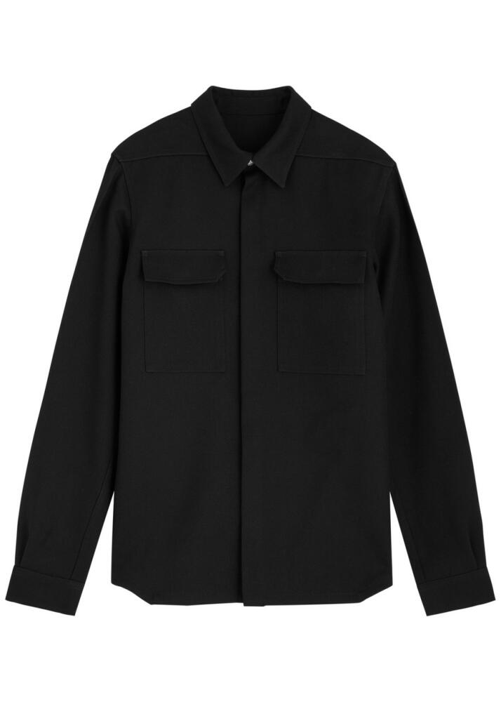 Rick Owens Wool Overshirt - Black Cover