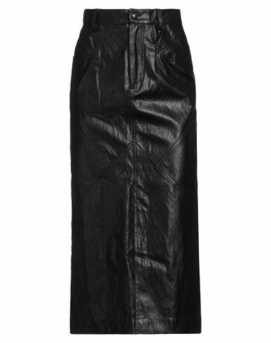 Marant Étoile Woman Midi skirt Black Polyurethane, Viscose Cover