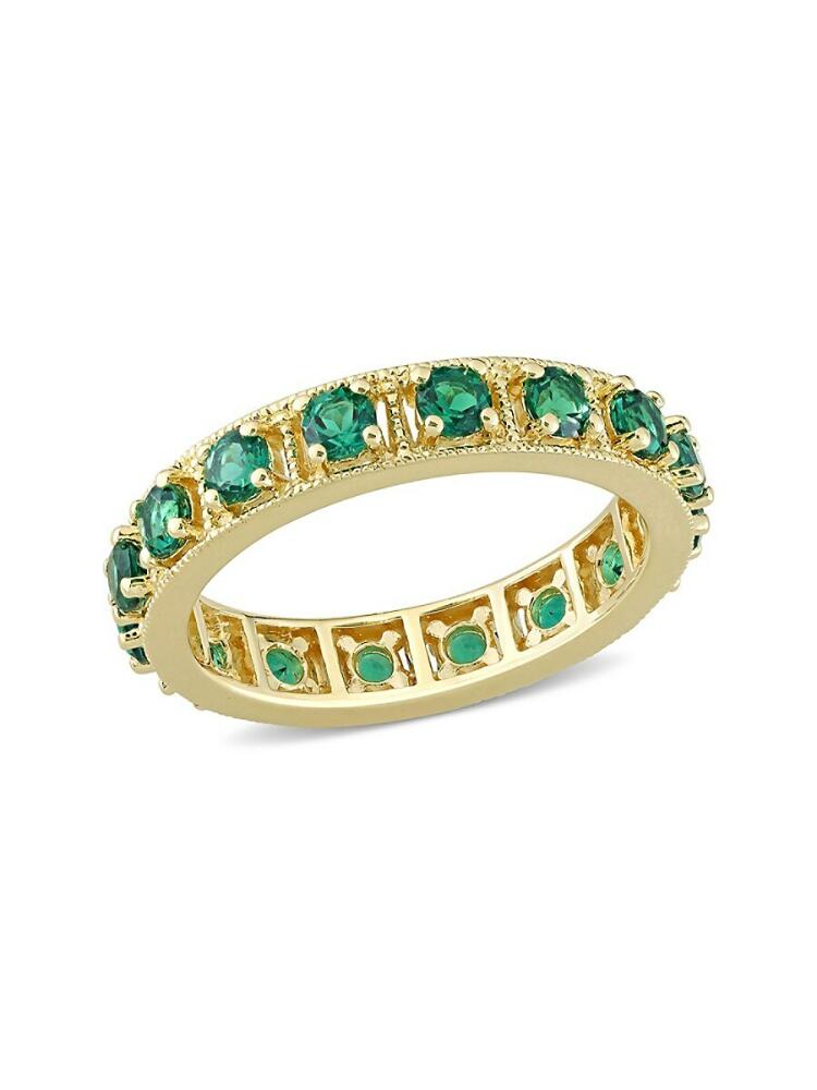 Sonatina Women's Goldtone Sterling Silver & Emerald Ring Cover