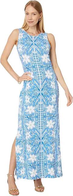 Lilly Pulitzer Noelle Maxi Dress (Lunar Blue My Flutter Half Engineered) Women's Dress Cover