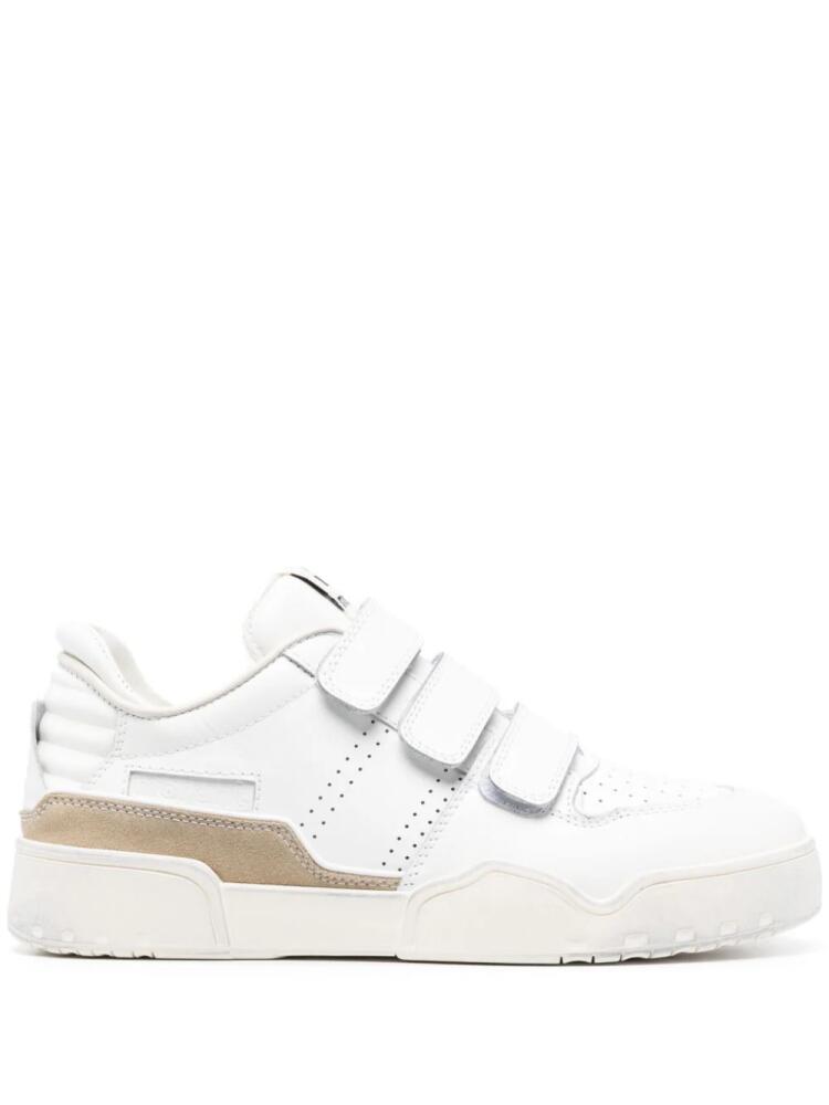 MARANT logo-patch touch-strap sneakers - White Cover