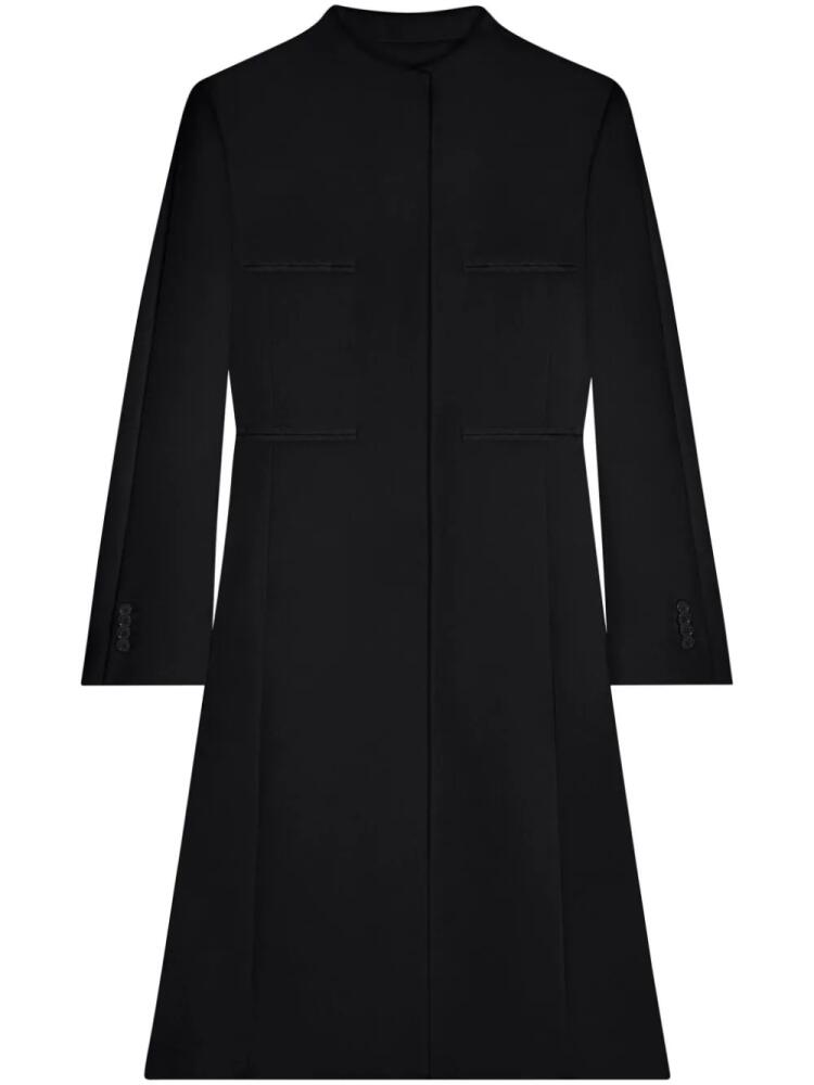 Courrèges Heritage crepe-texture coat - Black Cover