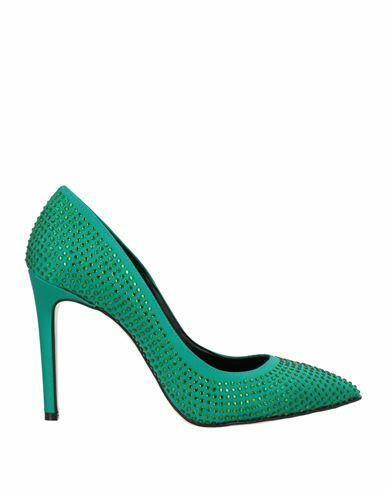 Divine Follie Woman Pumps Emerald green Textile fibers Cover