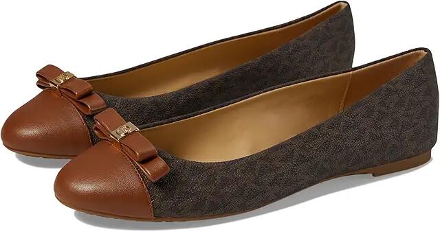 MICHAEL Michael Kors Andrea Ballet (Brown) Women's Flat Shoes Cover