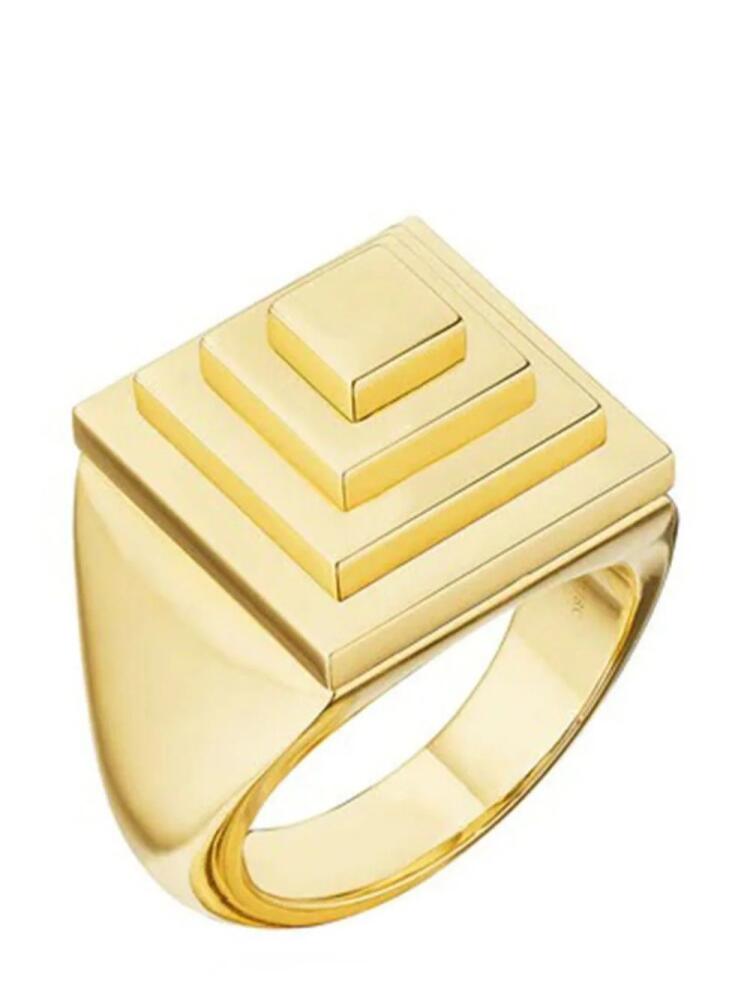 Cadar 18kt yellow gold Pyramid signet ring Cover