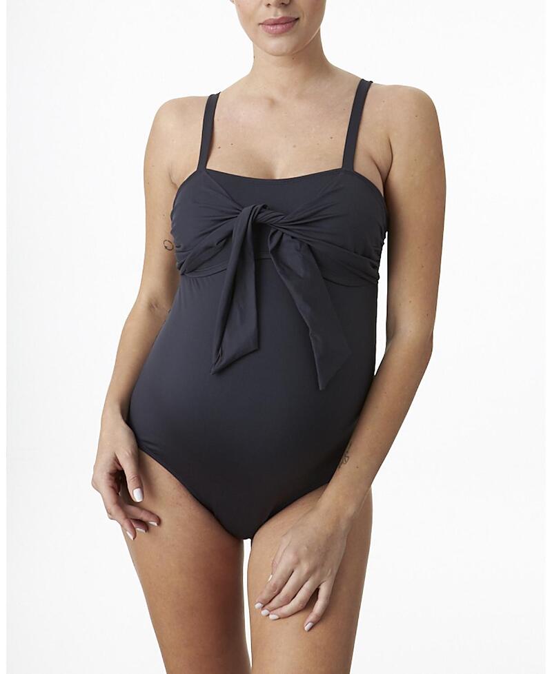 Pez D'Or Classic Maternity One Piece Swimsuit with Central Bow Cover