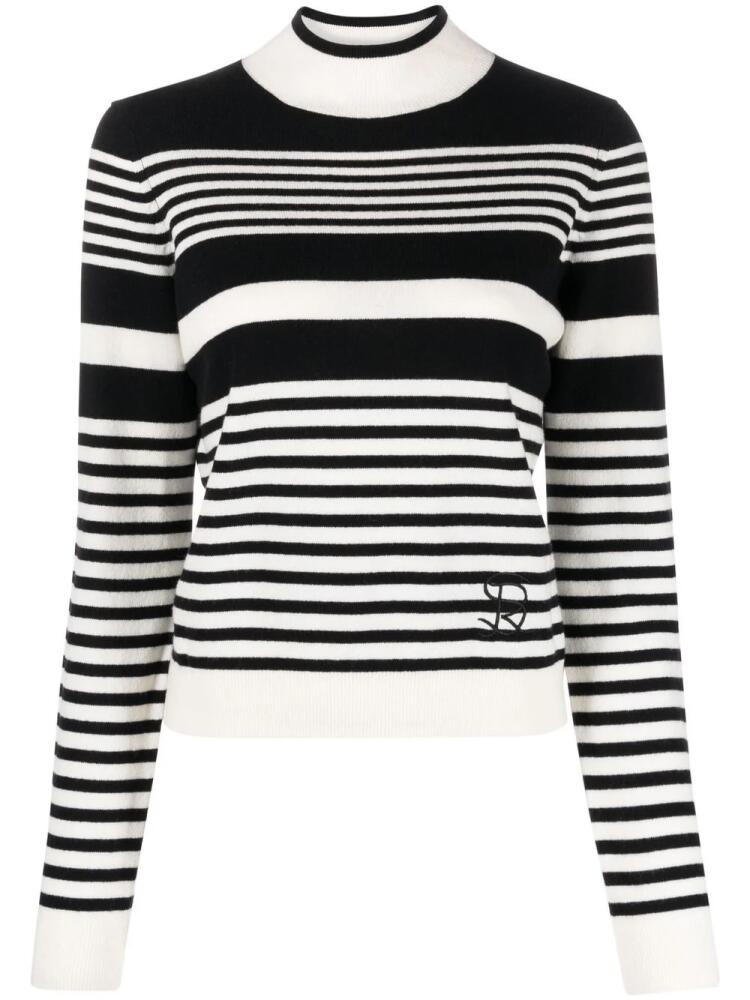 Sonia Rykiel striped crew-neck jumper - White Cover