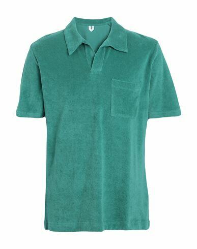 Arket Man Polo shirt Emerald green Organic cotton Cover