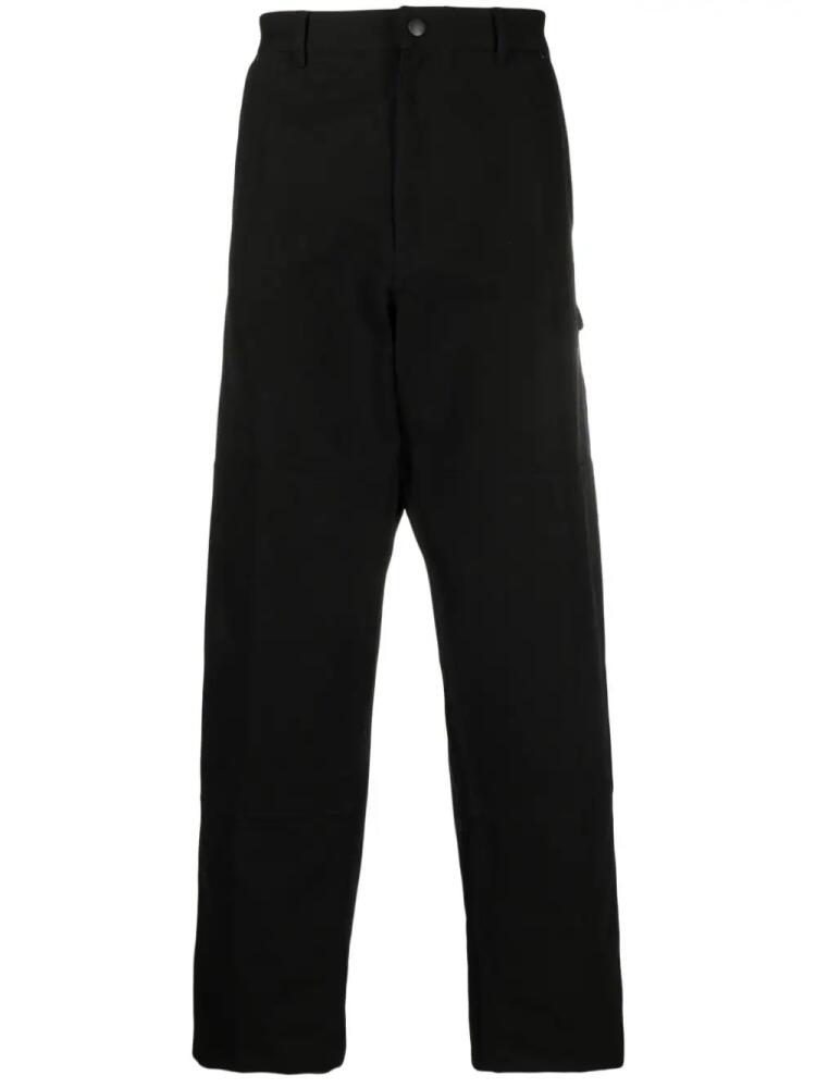 Moncler logo-embroidered cotton track pants - Black Cover