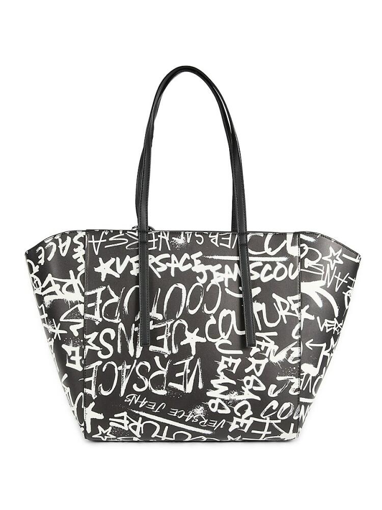 Versace Jeans Couture Women's Range Graphic Tote - Black White Cover