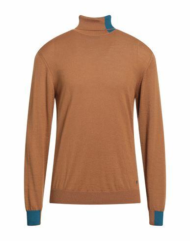 Manuel Ritz Man Turtleneck Camel Merino Wool, Acrylic Cover