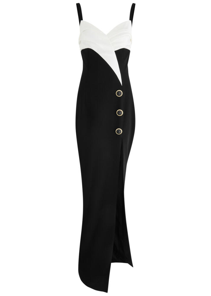 Balmain Draped Panelled Gown - Black Cover