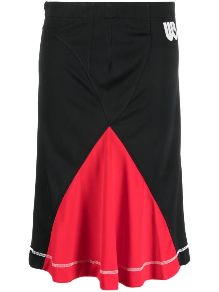 Wales Bonner colour-block midi skirt - Black Cover