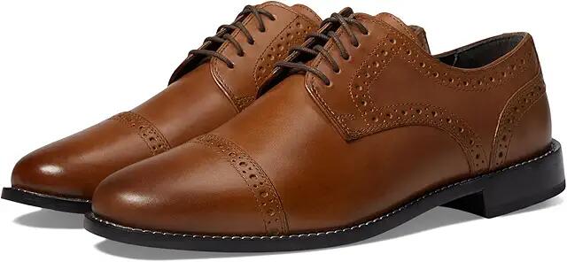 Nunn Bush Norcross Cap Toe Dress Casual Oxford (Cognac) Men's Lace Up Cap Toe Shoes Cover