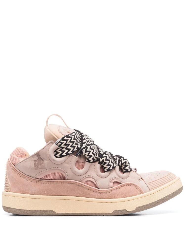 Lanvin chunky lace-up sneakers - Pink Cover