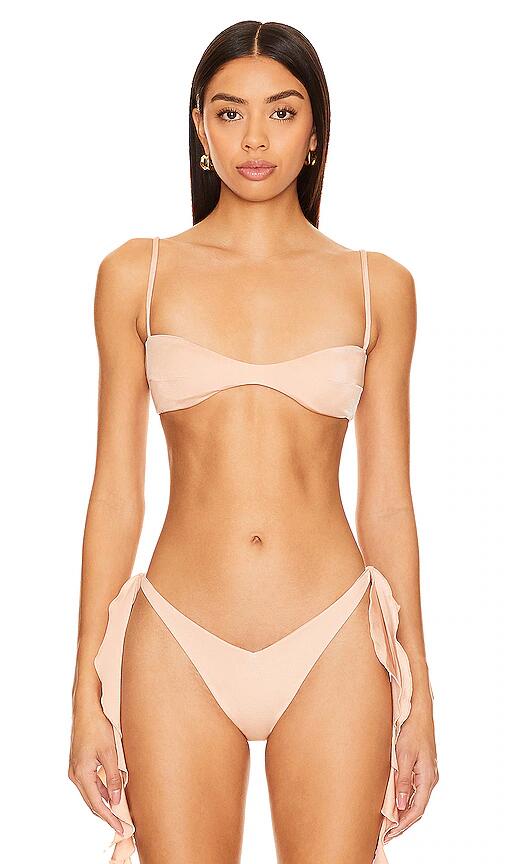 Belle The Label Clio Bikini Top in Nude Cover