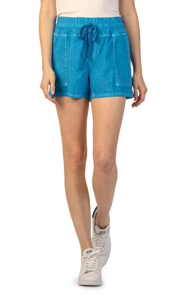 KUT from the Kloth Elastic Waist Shorts in Azure Cover