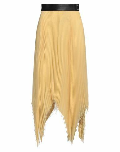 Loewe Woman Midi skirt Yellow Acetate, Viscose, Calfskin Cover