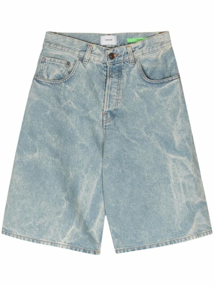 Haikure Becky wide-leg denim shorts - Blue Cover