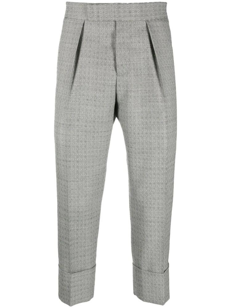 SAPIO graphic-print cropped tailored trousers - Grey Cover