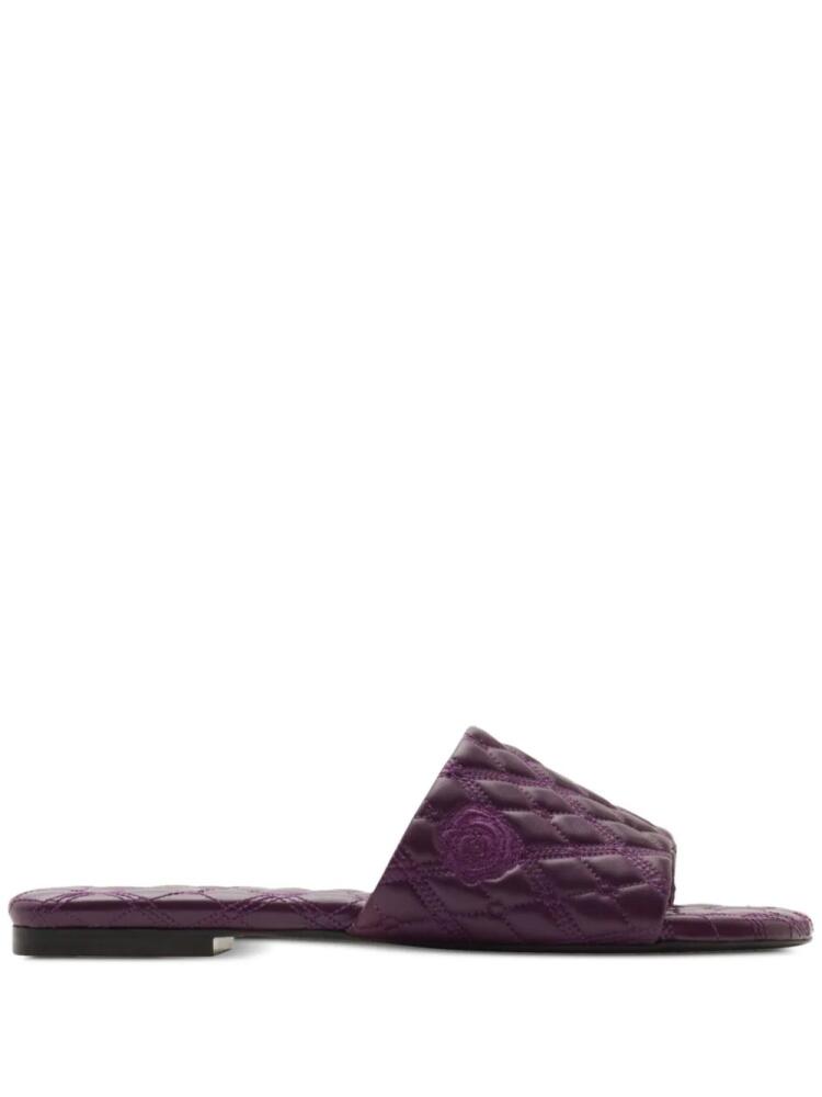 Burberry Quilt leather slides - Purple Cover