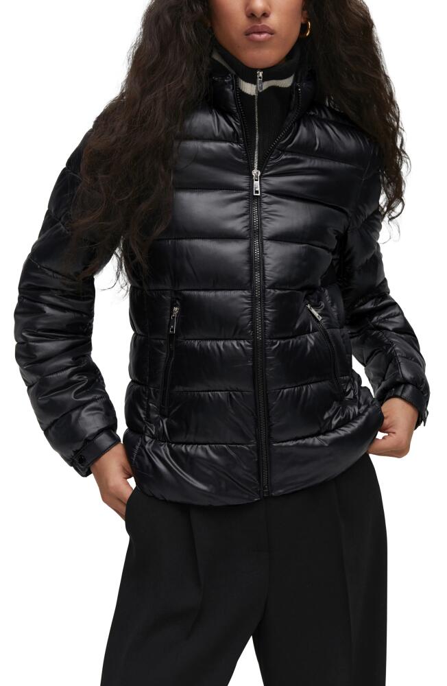 MANGO Quilted Puffer Jacket in Black Cover