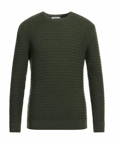 At. p.co Man Sweater Military green Merino Wool Cover