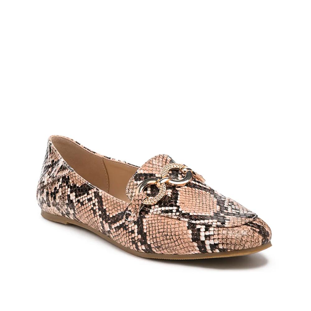 London Rag Wibele Loafer | Women's | Brown Snake Print Cover