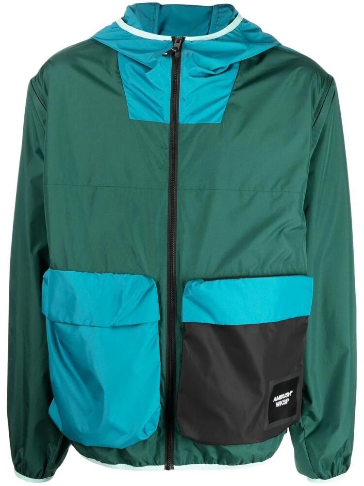 AMBUSH packable hooded jacket - Green Cover