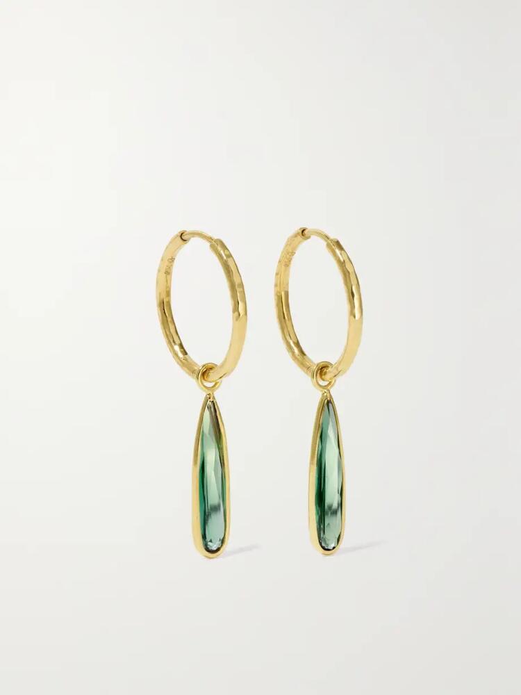 Octavia Elizabeth - + Net Sustain Nesting Gem Gabby 18-karat Recycled Gold Tourmaline Hoop Earrings - One size Cover