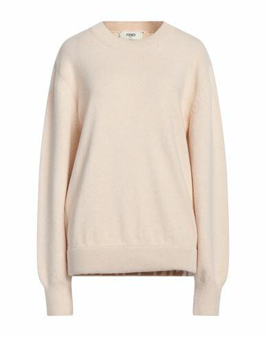 Fendi Woman Sweater Beige Wool, Cashmere, Polyamide, Elastane Cover